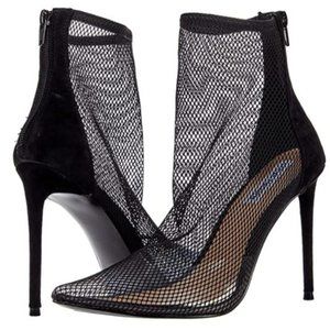 Steve Madden Vielo Suede and Mesh Stiletto Booties 8.5